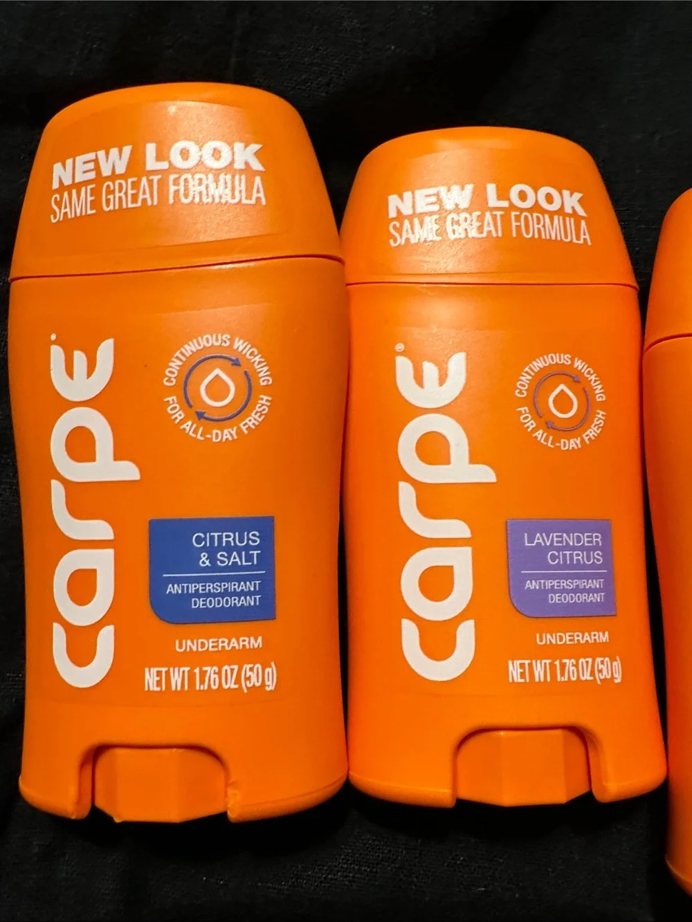 (4) NEW Carpe Stick Antiperspirants Deodorants Assorted‎ Sealed